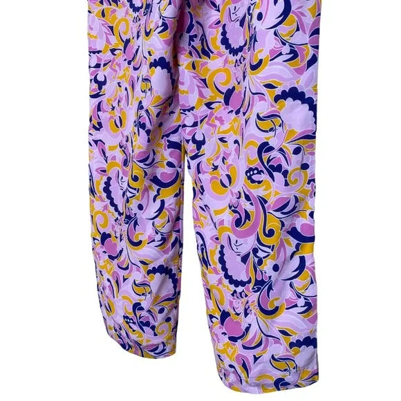 J Crew Silk Pink Paisley Print Easy Boho Pants (NWT)